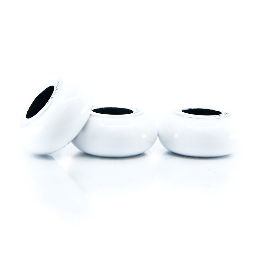 Aurora Charm White Universal Enamel Stopper white sterling-silver; enamel Stopper by The Alternative Bead. Your official Aurora Charm Retailer from Germany