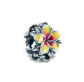 Aurora Charm Frangipani Red Yellow Flower Charm silver; red; yellow sterling-silver; enamel Bead by The Alternative Bead. Your official Aurora Charm Retailer from Germany
